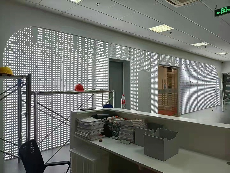 陸家嘴軟件園@雕刻方孔鋁單板